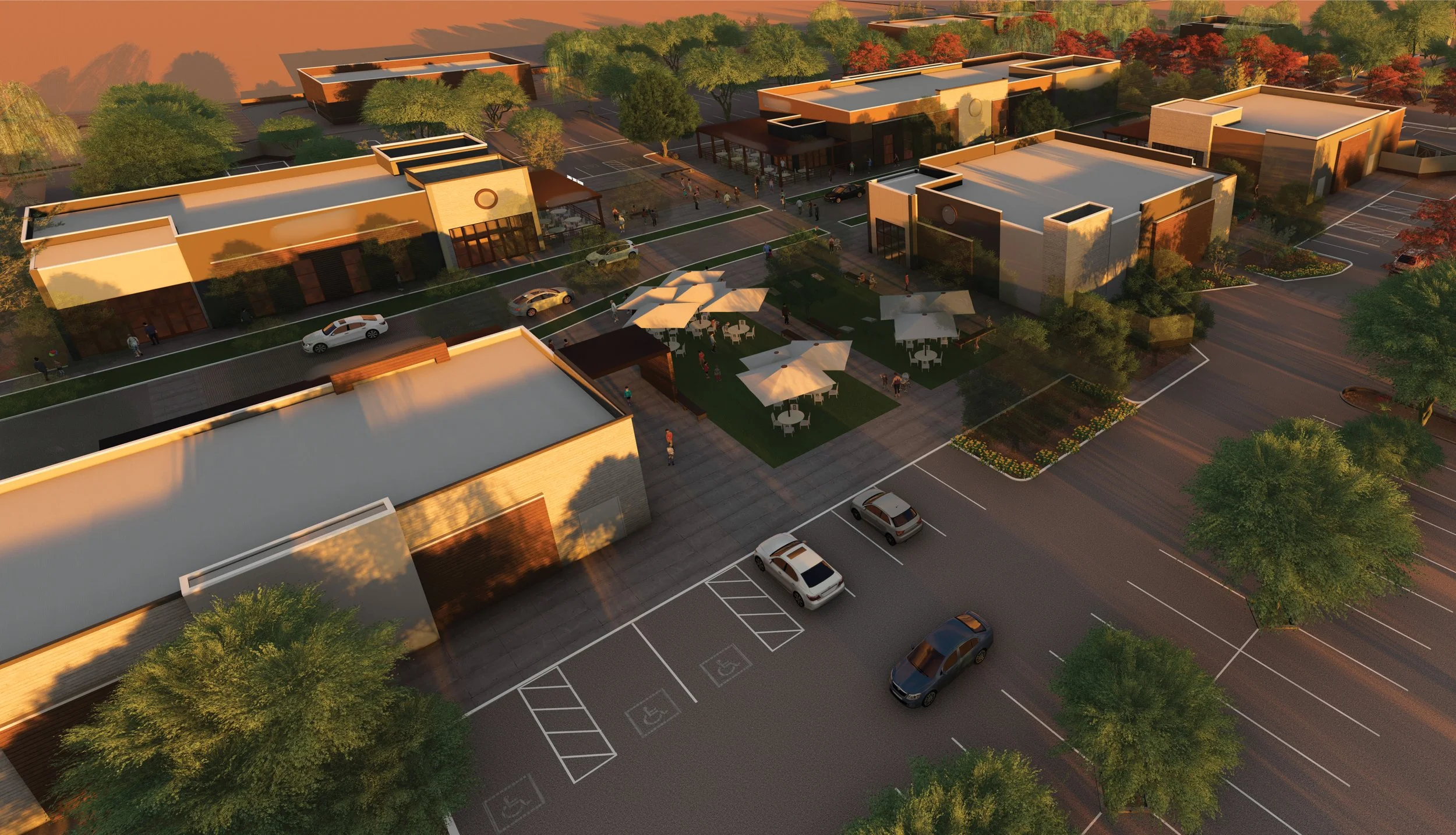 Architectural rendering of the Medina Station, set to feature major retailers including Target and Dick's Sporting Goods.